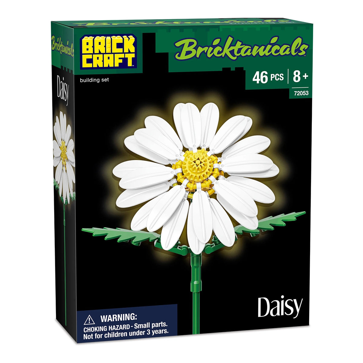 Brickcraft Bricktanicals Daisy Brick Building Decoration Set (97-Piece Set), Artificial Flower Craft Kit, Gift for Him and Her