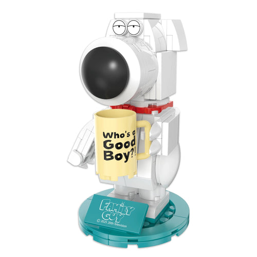 Brickcraft Family Guy Brian Griffin Building Kit (158-Piece Set), Buildable Figure with Mug & Cocktail Glass, TV Collectible Gift for Fans Ages 14+