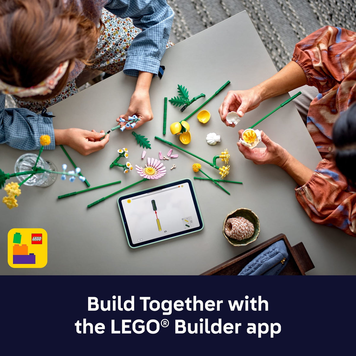 LEGO Botanicals Petite Sunny Bouquet Flower Set - Building Toy for Kids 9+ - DIY Flower Arrangement for Home Decor - Gift for Birthdays - Faux Bluebells, Tulip, Daisy, & More - 10347