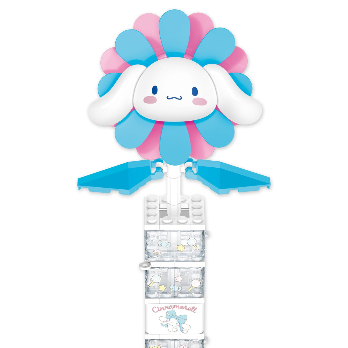 Brickcraft Cinnamoroll Flower & Vase (122 plastic pcs) â€?Sanrio Building Kit, Floral Décor & Modular Bouquet for Cute Home Display for Him or Her