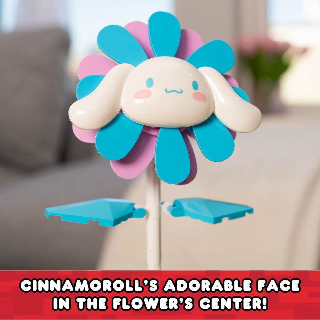 Brickcraft Cinnamoroll Flower & Vase (122 plastic pcs) â€?Sanrio Building Kit, Floral Décor & Modular Bouquet for Cute Home Display for Him or Her