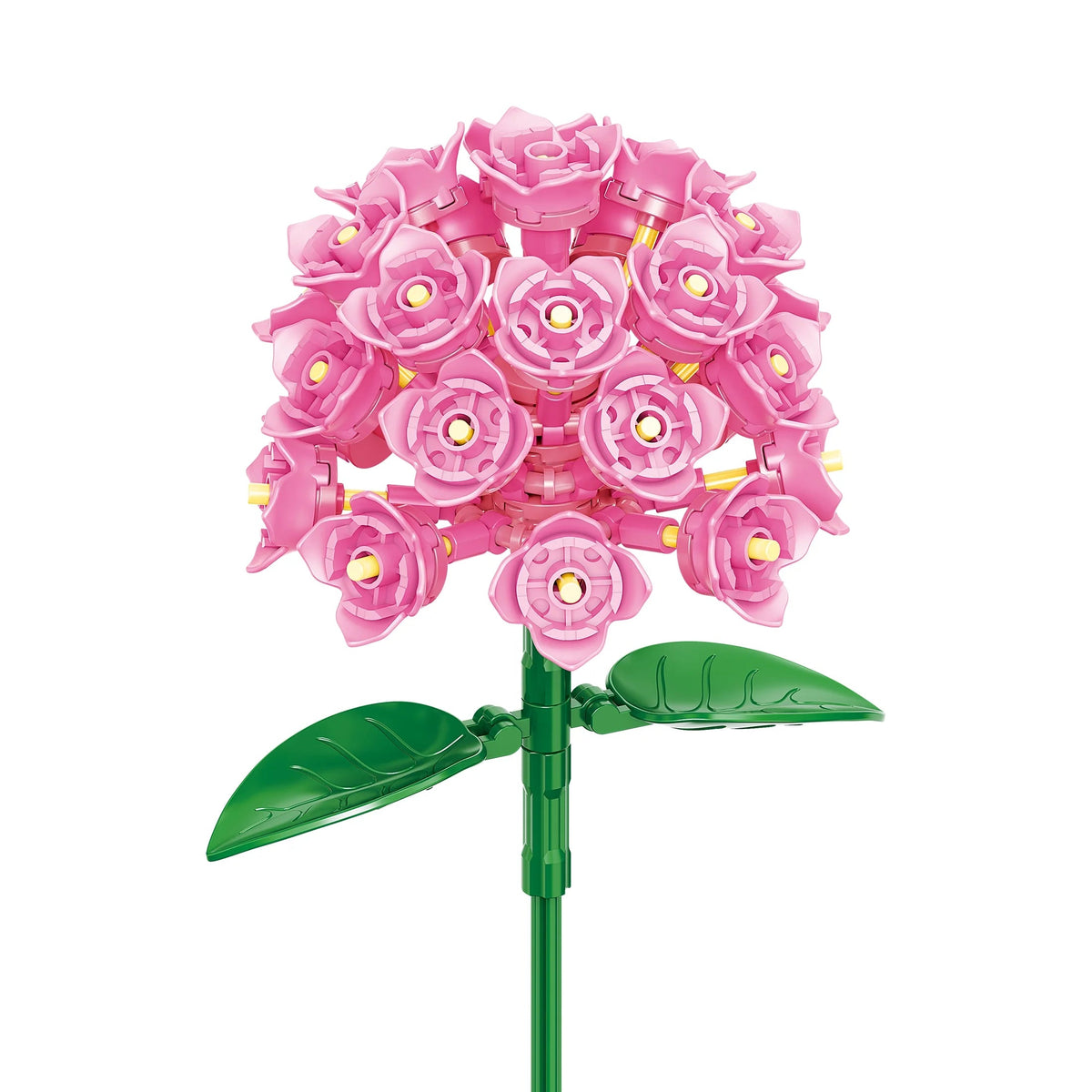Brickcraft Pink Hydrangea Building Kit (121-Piece Set), Bricktanicals a Fux Flowers, Elegant Floral Display, Perfect for Gifting or Home Décor