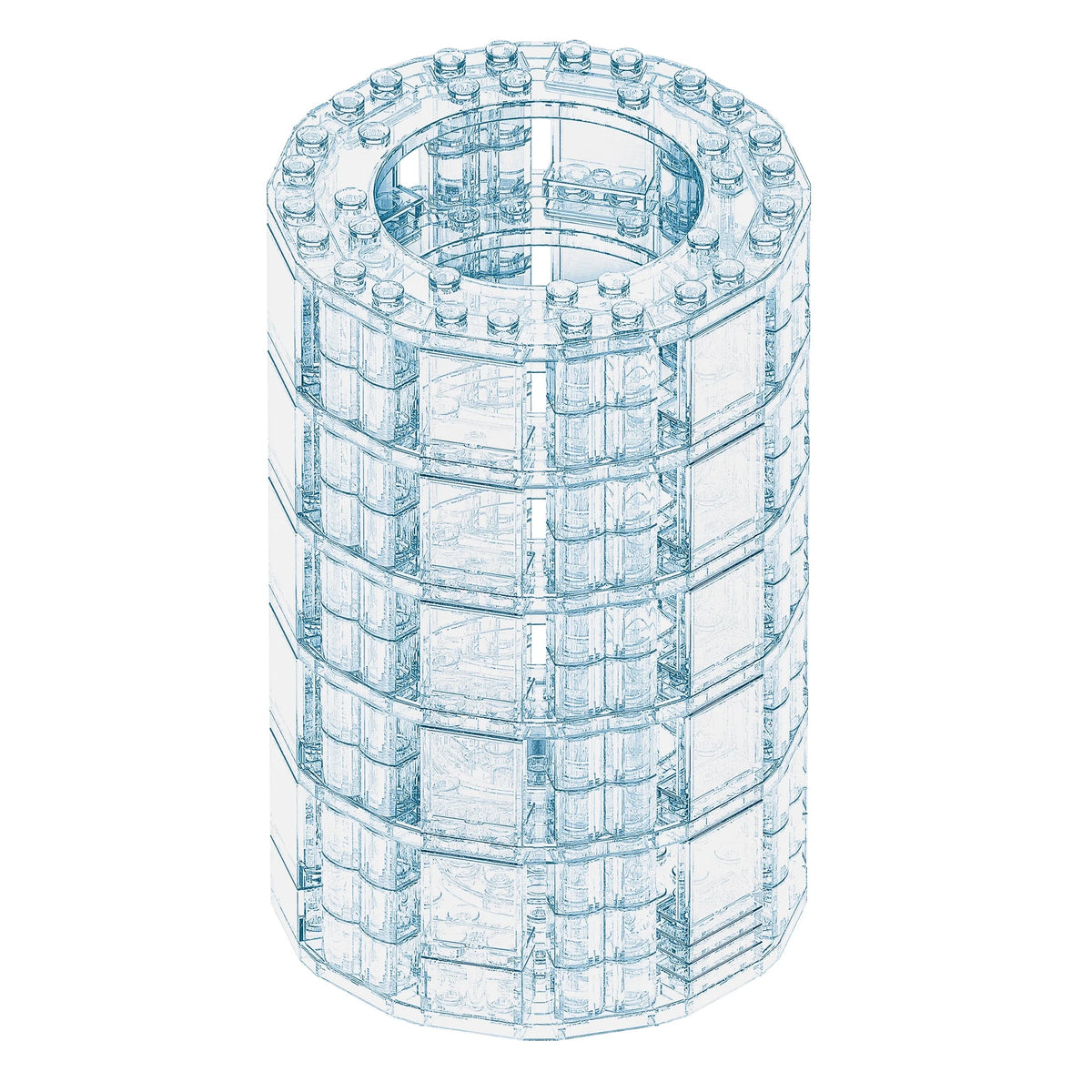 Brickcraft Crystal Vase Building Kit (118-Piece Set), Bricktanicals Collection, Clear Display Vase for Brick Flowers