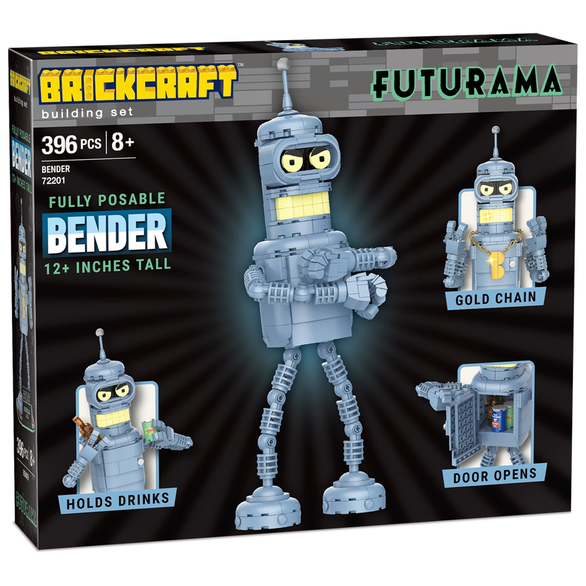 Brickcraft Futurama Bender Collectible Building Kit (396-Piece Set) Age 8+