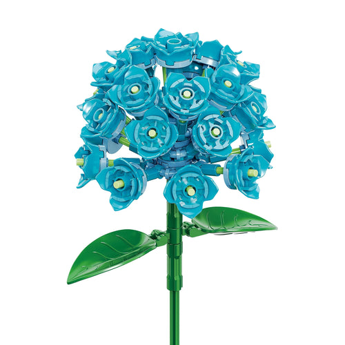 Brickcraft Bricktanicals Hydrangea Building Kit (121- Plastic Piece Set), Artificial Flower Craft, Gift for Him and Her
