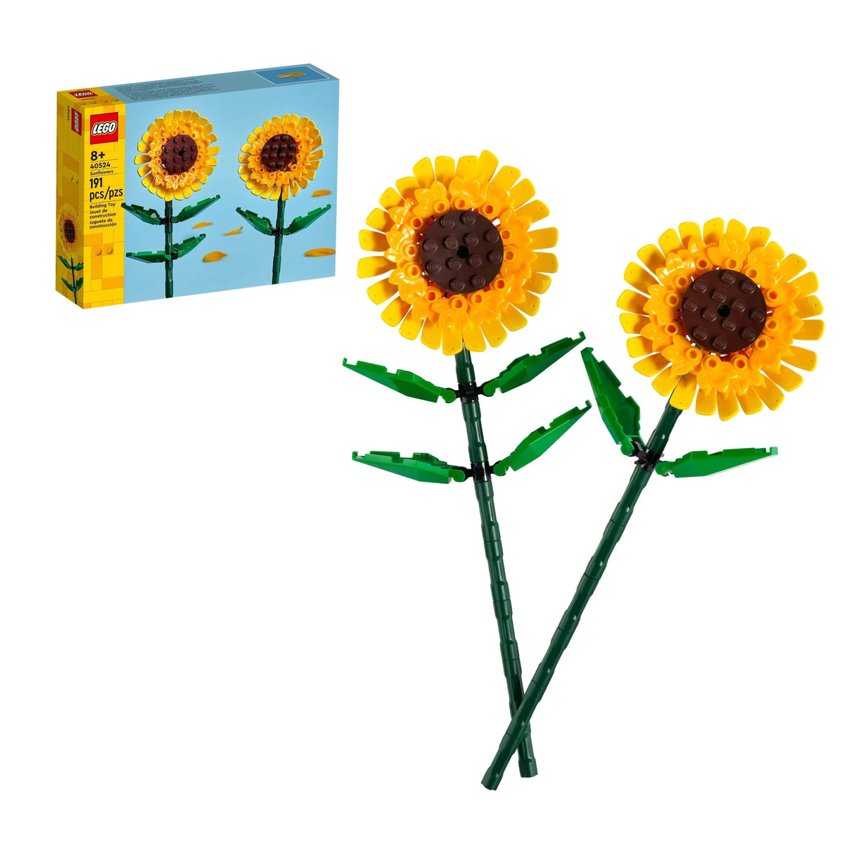 LEGO Sunflowers - Building Toy for Girls & Boys, Ages 8+ - Creative Gift for Kids - Artificial Flowers for Home Decor & Display - 40524
