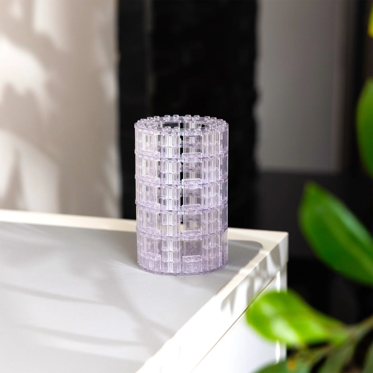 Brickcraft Crystal Vase Building Kit (118-Piece Set), Bricktanicals Collection, Clear Display Vase for Brick Flowers