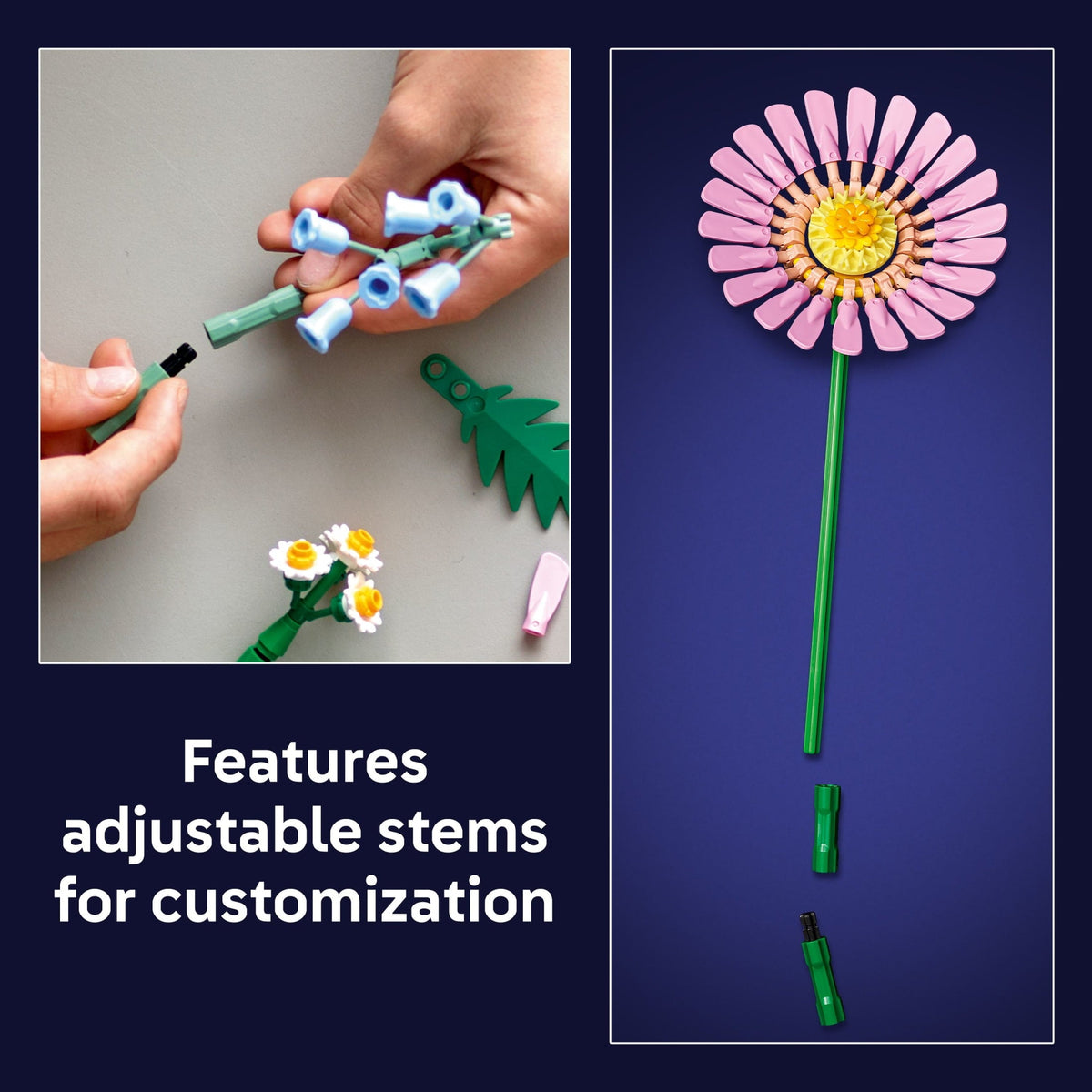 LEGO Botanicals Petite Sunny Bouquet Flower Set - Building Toy for Kids 9+ - DIY Flower Arrangement for Home Decor - Gift for Birthdays - Faux Bluebells, Tulip, Daisy, & More - 10347