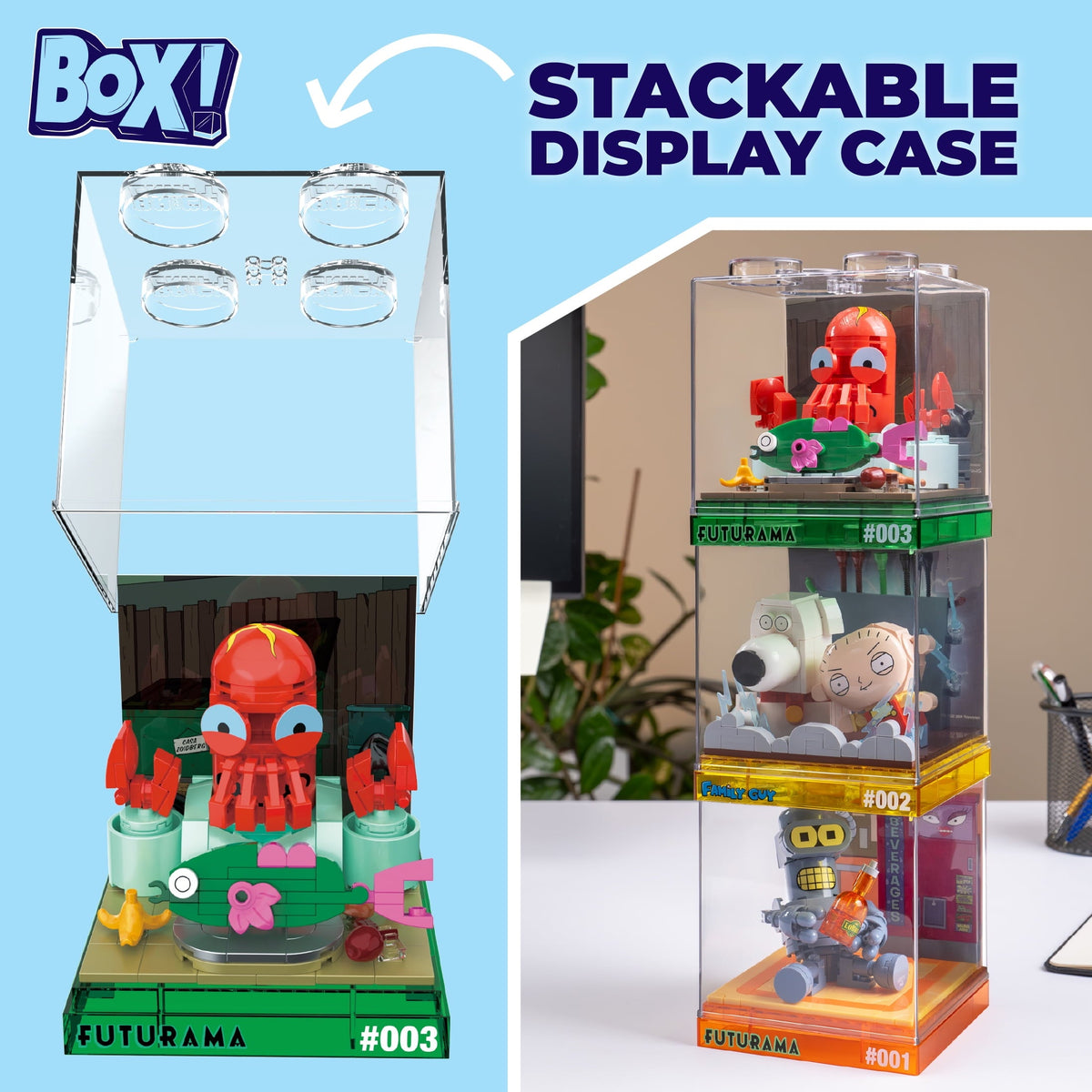Brickcraft Futurama Dr. Zoidberg Box! Collectible Building Kit (180-Piece Set), Futurama Display Cube, TV Collectible Gift for Fans Ages 8+