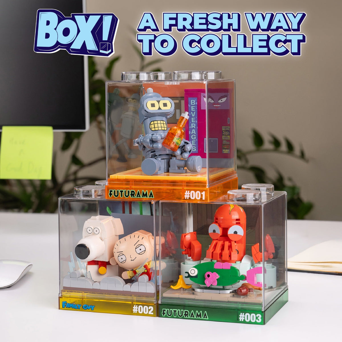 Brickcraft Futurama Dr. Zoidberg Box! Collectible Building Kit (180-Piece Set), Futurama Display Cube, TV Collectible Gift for Fans Ages 8+