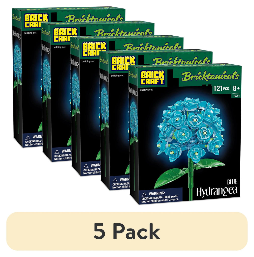 Brickcraft Bricktanicals Hydrangea Building Kit (121- Plastic Piece Set), Artificial Flower Craft, Gift for Him and Her