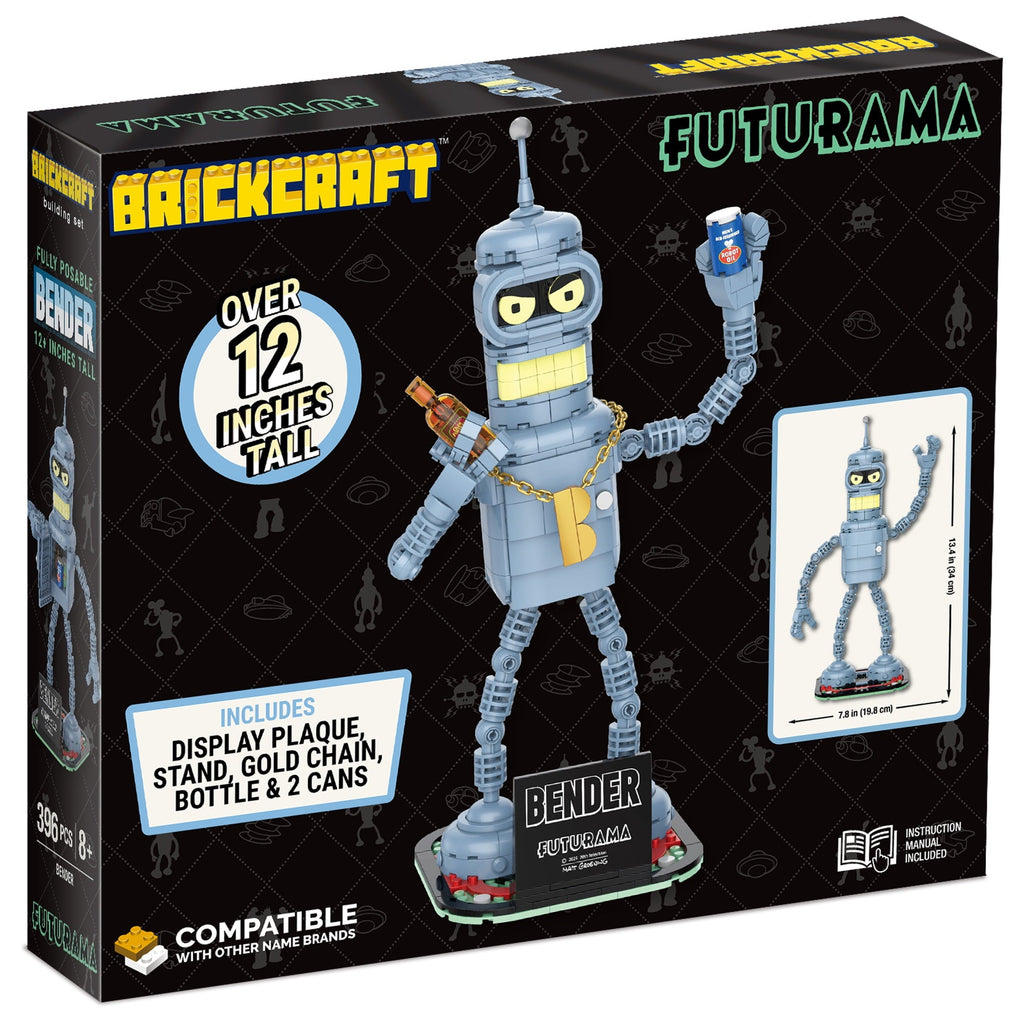 Brickcraft Futurama Bender Collectible Building Kit (396-Piece Set) Age 8+
