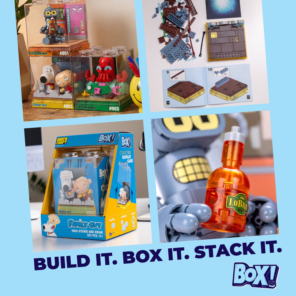 Brickcraft Futurama Dr. Zoidberg Box! Collectible Building Kit (180-Piece Set), Futurama Display Cube, TV Collectible Gift for Fans Ages 8+