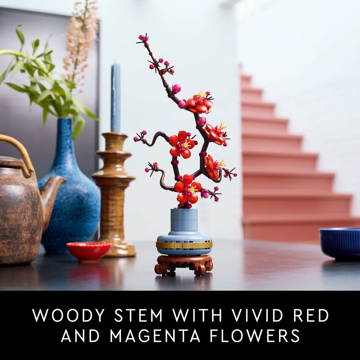 LEGO Icons Plum Blossom Building Set - Artificial Flowers for Dinner Table Centerpieces & Decoration, Adults Ages 18+ - Unique Birthday Gift Idea - 10369