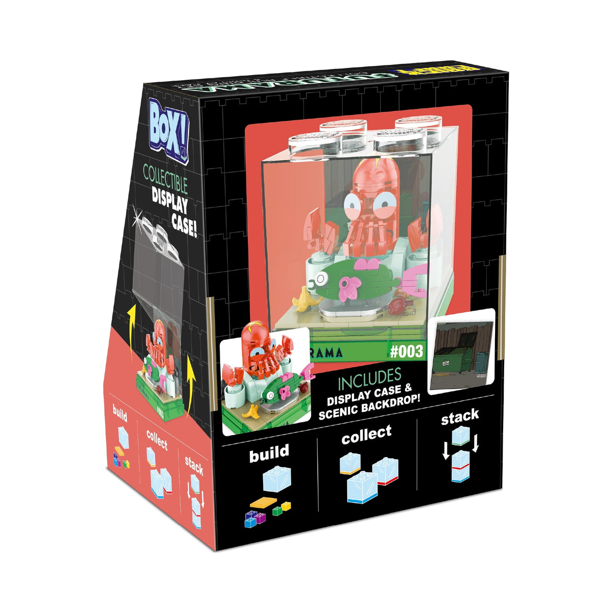 Brickcraft Futurama Dr. Zoidberg Box! Collectible Building Kit (180-Piece Set), Futurama Display Cube, TV Collectible Gift for Fans Ages 8+